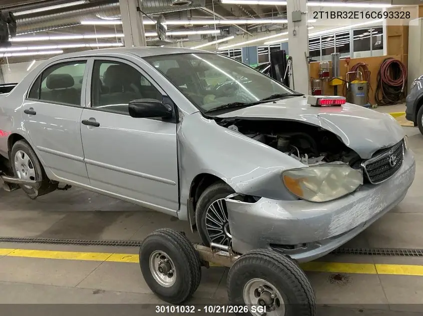 TOYOTA COROLLA 2006, VIN 2T1BR32E16C693328