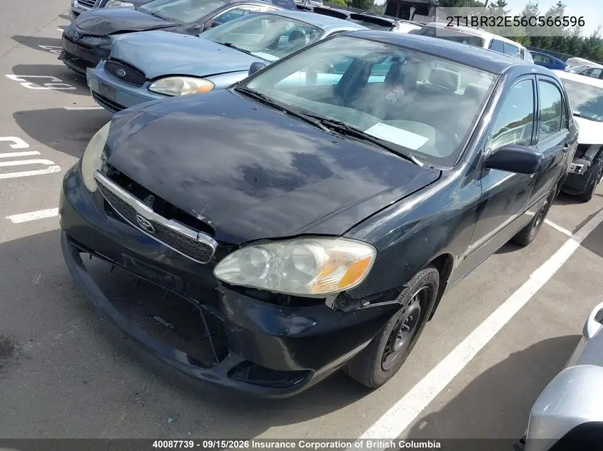 2006 TOYOTA COROLLA VIN 2T1BR32E56C566596 — фото 2