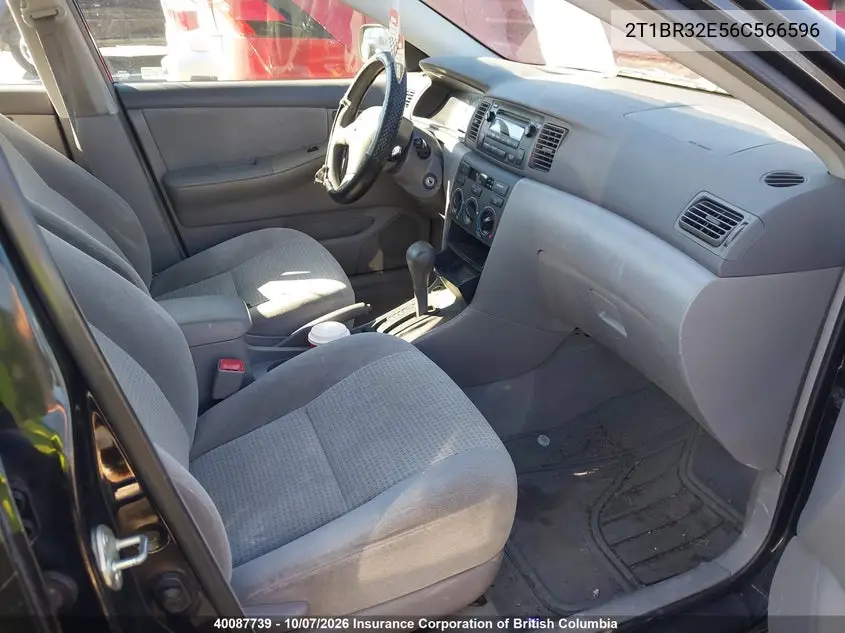 2006 TOYOTA COROLLA VIN 2T1BR32E56C566596 — фото 5