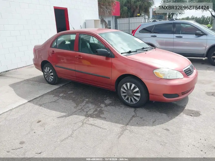 TOYOTA COROLLA 2006, VIN 1NXBR32E96Z754424