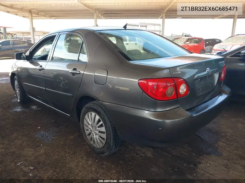 2006 TOYOTA COROLLA VIN 2T1BR32EX6C685471 — фото 3