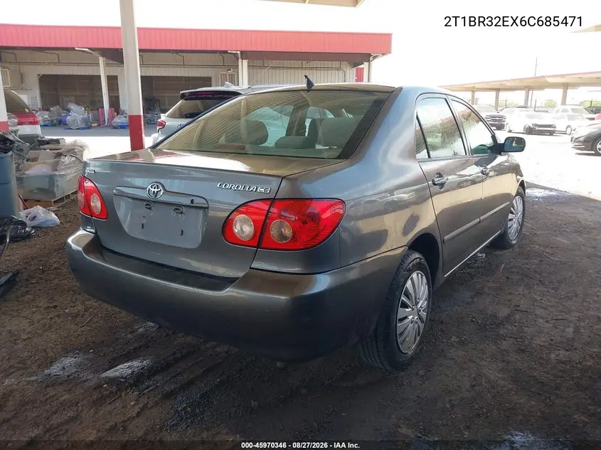 2006 TOYOTA COROLLA VIN 2T1BR32EX6C685471 — фото 4