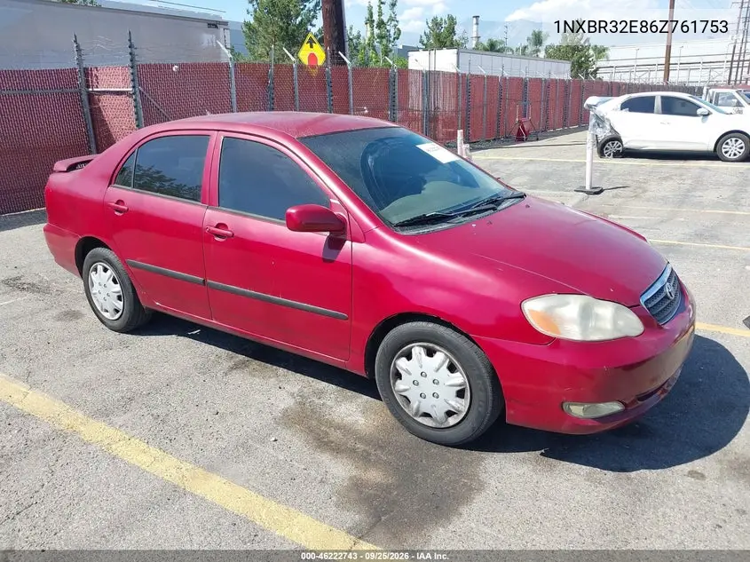 TOYOTA COROLLA 2006, VIN 1NXBR32E86Z761753