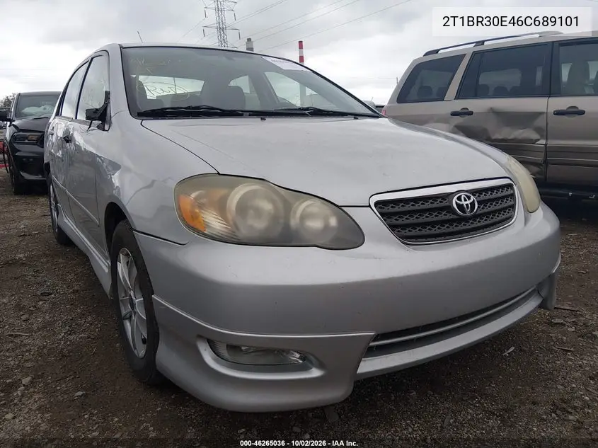 TOYOTA COROLLA 2006, VIN 2T1BR30E46C689101