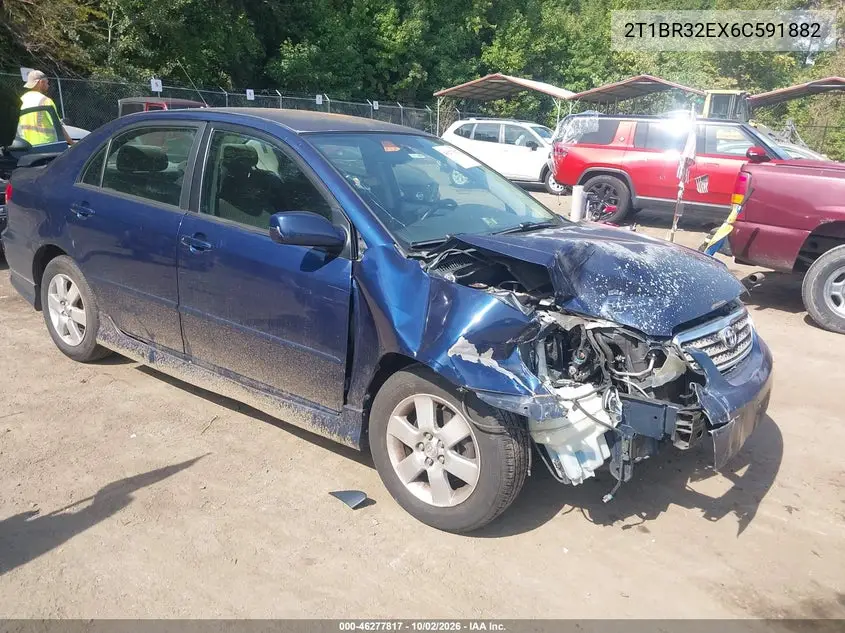 TOYOTA COROLLA 2006, VIN 2T1BR32EX6C591882