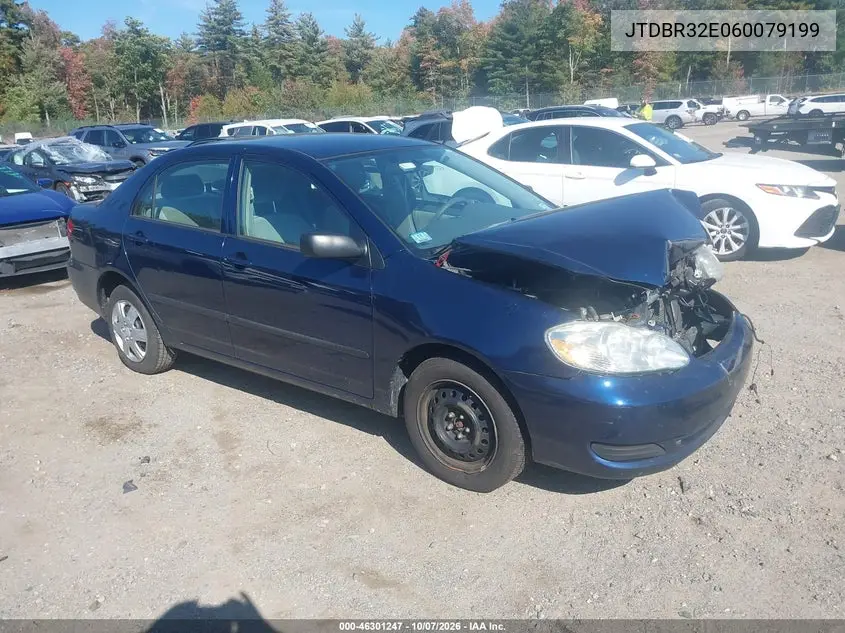 TOYOTA COROLLA 2006, VIN JTDBR32E060079199