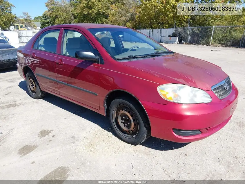 TOYOTA COROLLA 2006, VIN JTDBR32E060083379
