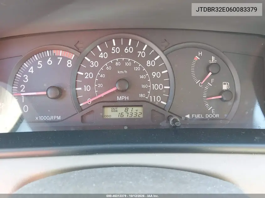2006 TOYOTA COROLLA VIN JTDBR32E060083379 — фото 7