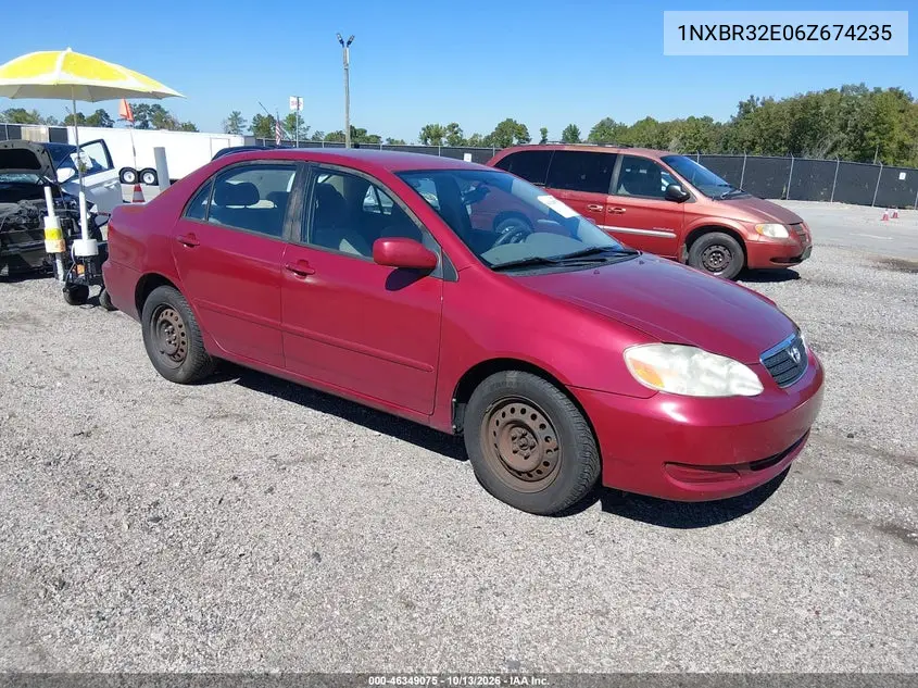 TOYOTA COROLLA 2006, VIN 1NXBR32E06Z674235
