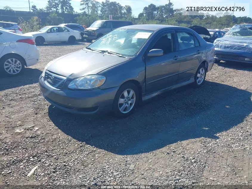 2006 TOYOTA COROLLA VIN 2T1BR32EX6C642796 — фото 2