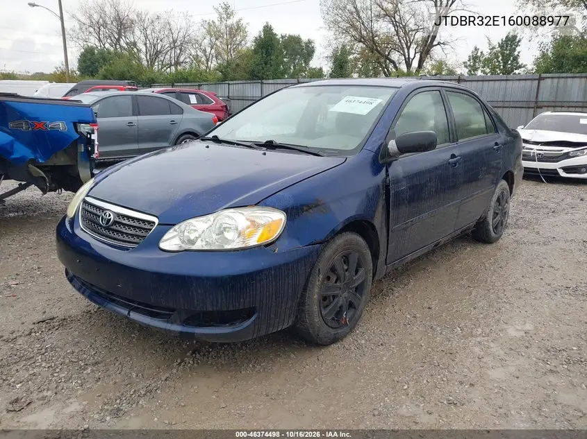 2006 TOYOTA COROLLA VIN JTDBR32E160088977 — фото 2