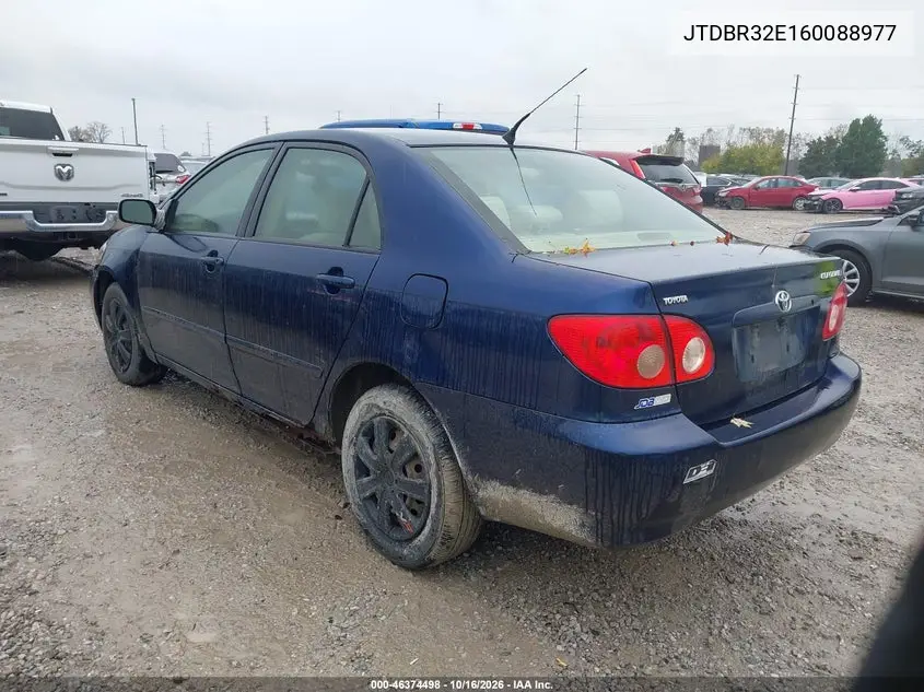 2006 TOYOTA COROLLA VIN JTDBR32E160088977 — фото 3