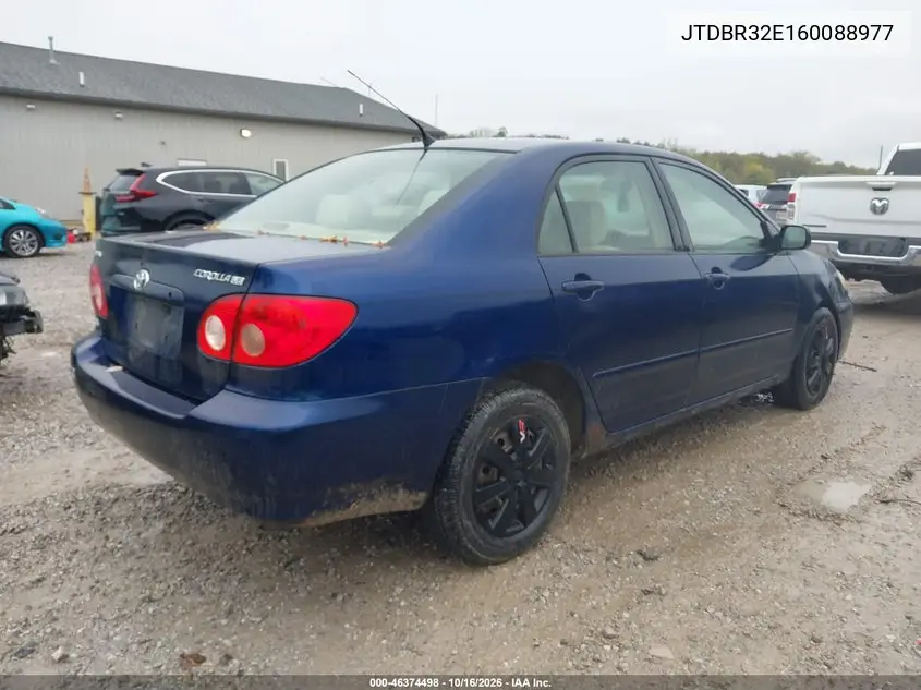 2006 TOYOTA COROLLA VIN JTDBR32E160088977 — фото 4