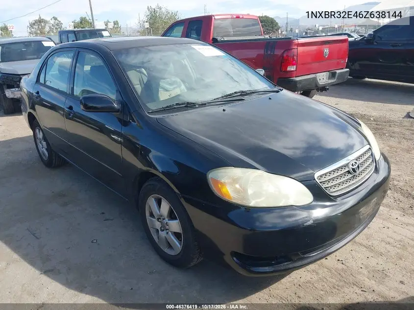 TOYOTA COROLLA 2006, VIN 1NXBR32E46Z638144
