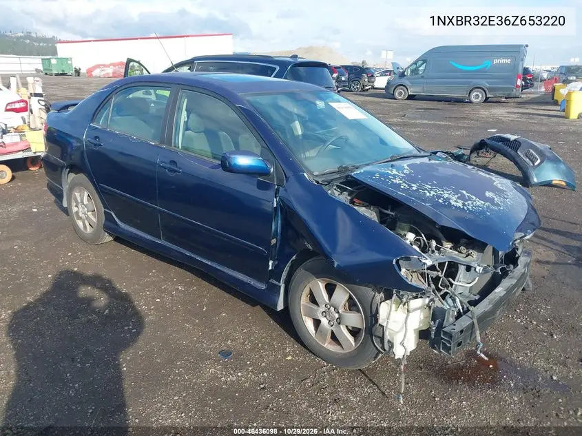 TOYOTA COROLLA 2006, VIN 1NXBR32E36Z653220