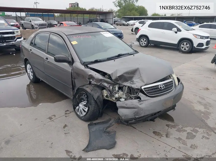 TOYOTA COROLLA 2006, VIN 1NXBR32EX6Z752746