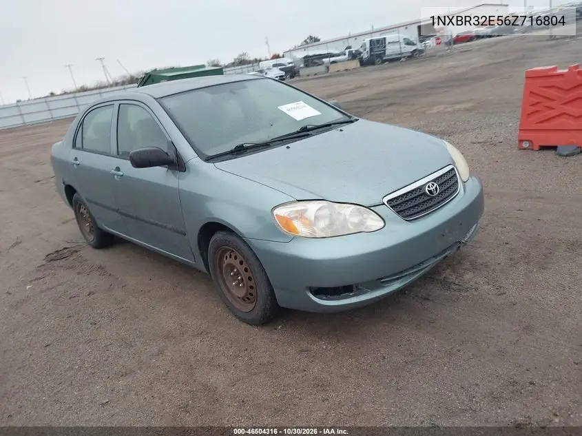 TOYOTA COROLLA 2006, VIN 1NXBR32E56Z716804