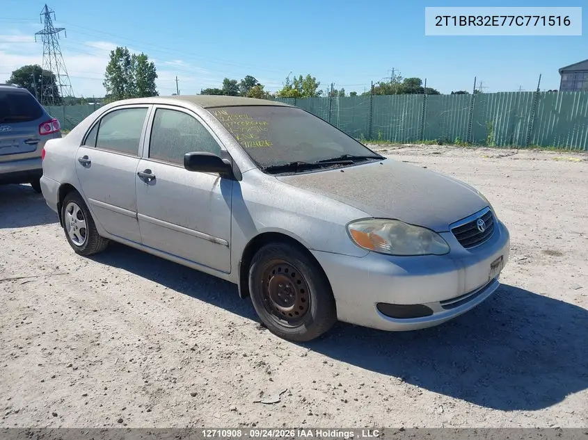 TOYOTA COROLLA 2007, VIN 2T1BR32E77C771516