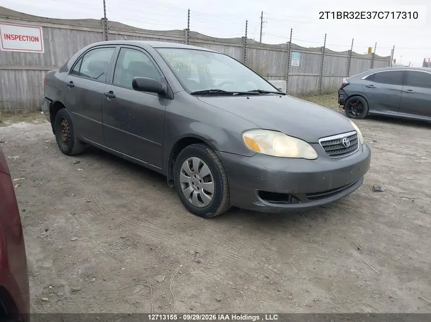 TOYOTA COROLLA 2007, VIN 2T1BR32E37C717310