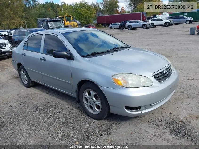 TOYOTA COROLLA 2007, VIN 2T1BR32EX7C838142