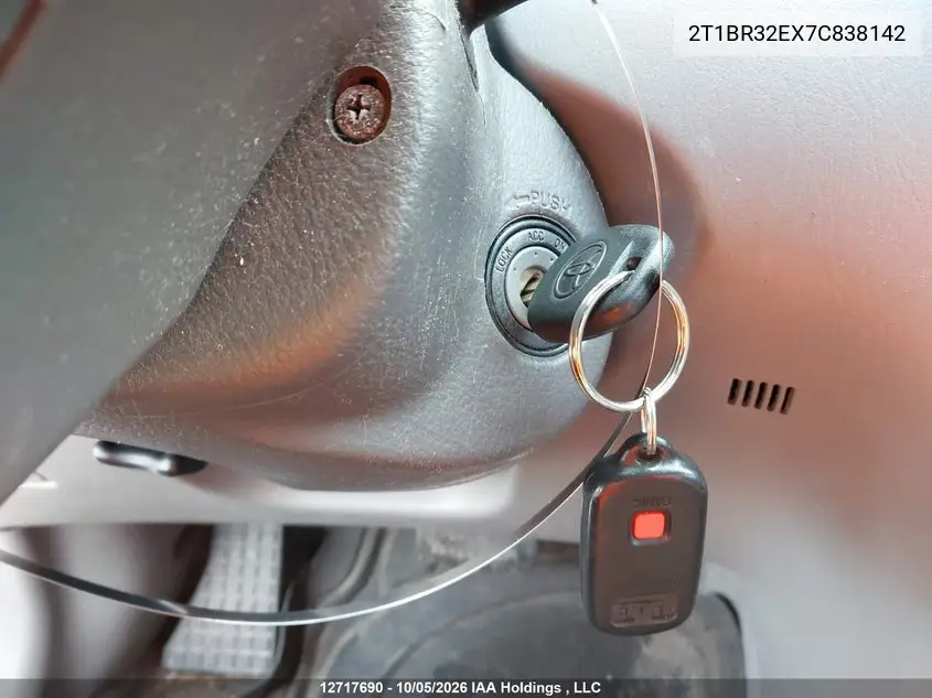 2007 TOYOTA COROLLA VIN 2T1BR32EX7C838142 — фото 11