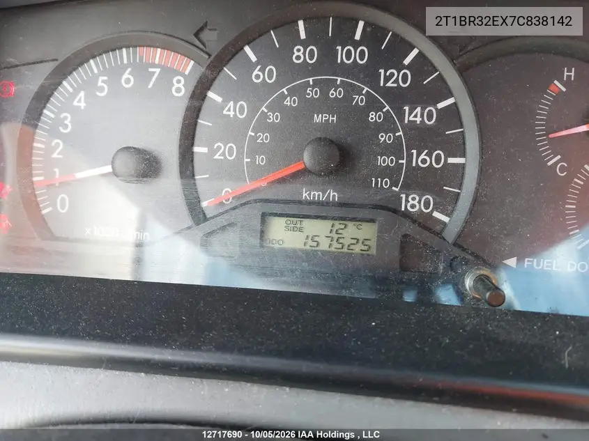 2007 TOYOTA COROLLA VIN 2T1BR32EX7C838142 — фото 15