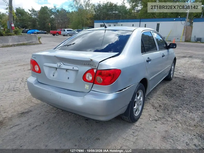 2007 TOYOTA COROLLA VIN 2T1BR32EX7C838142 — фото 4
