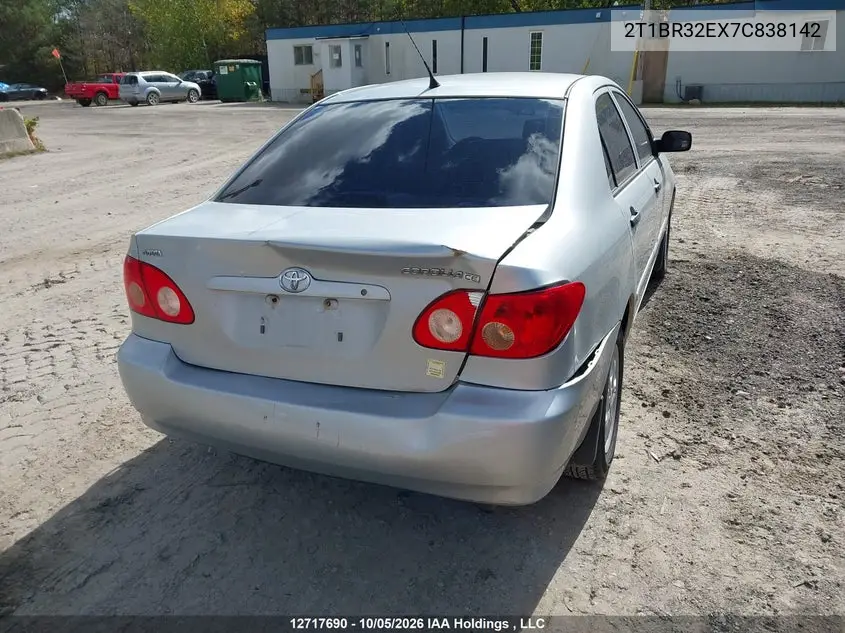 2007 TOYOTA COROLLA VIN 2T1BR32EX7C838142 — фото 6
