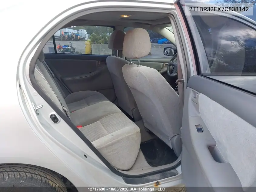 2007 TOYOTA COROLLA VIN 2T1BR32EX7C838142 — фото 8