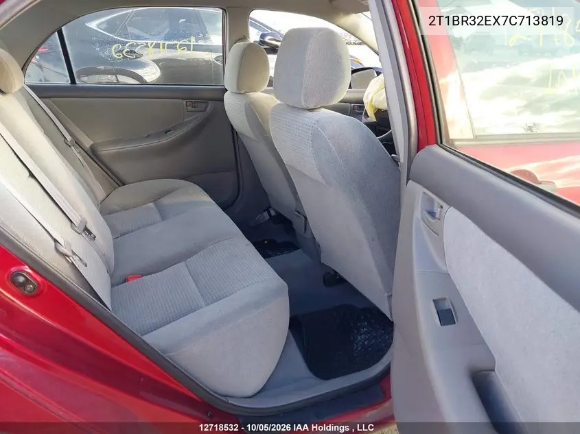 2007 TOYOTA COROLLA VIN 2T1BR32EX7C713819 — фото 8