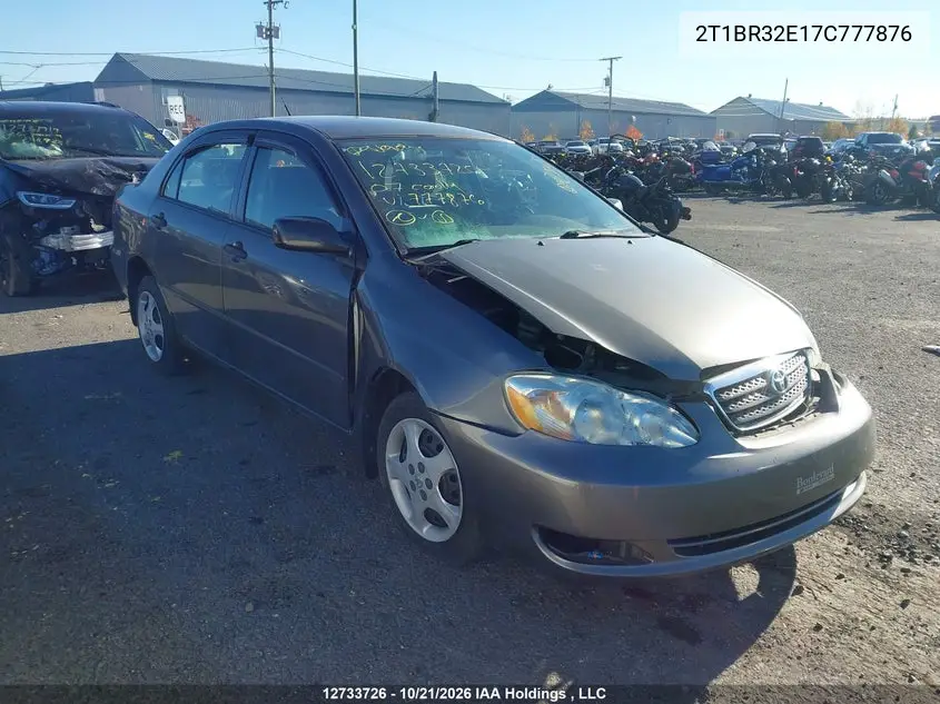 TOYOTA COROLLA 2007, VIN 2T1BR32E17C777876
