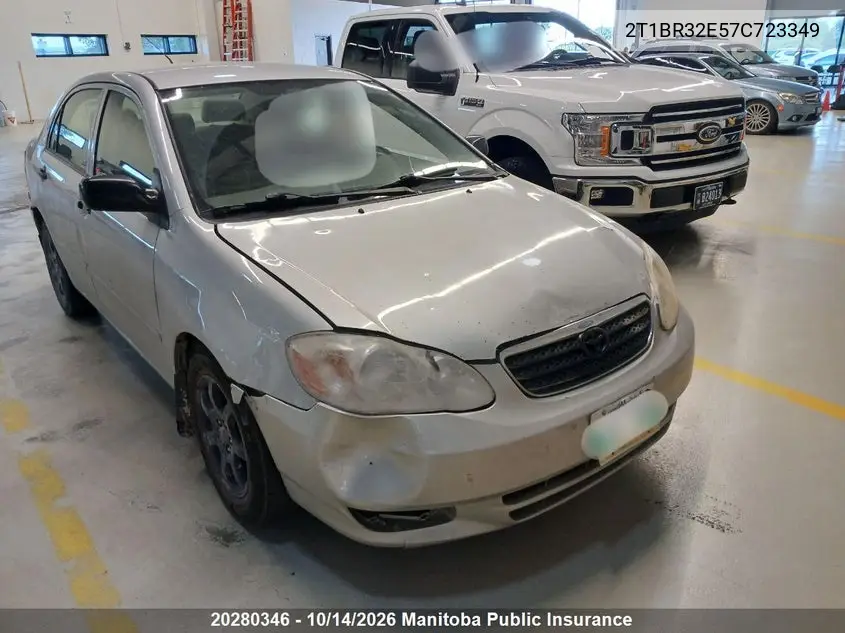 TOYOTA COROLLA 2007, VIN 2T1BR32E57C723349