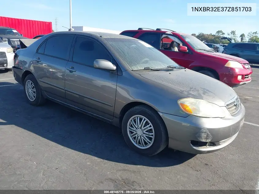 TOYOTA COROLLA 2007, VIN 1NXBR32E37Z851703