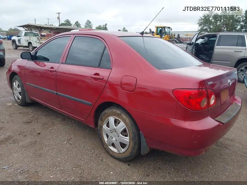 2007 TOYOTA COROLLA VIN JTDBR32E770111583 — фото 3