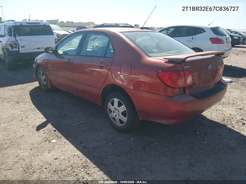 2007 TOYOTA COROLLA VIN 2T1BR32E67C836727 — фото 3