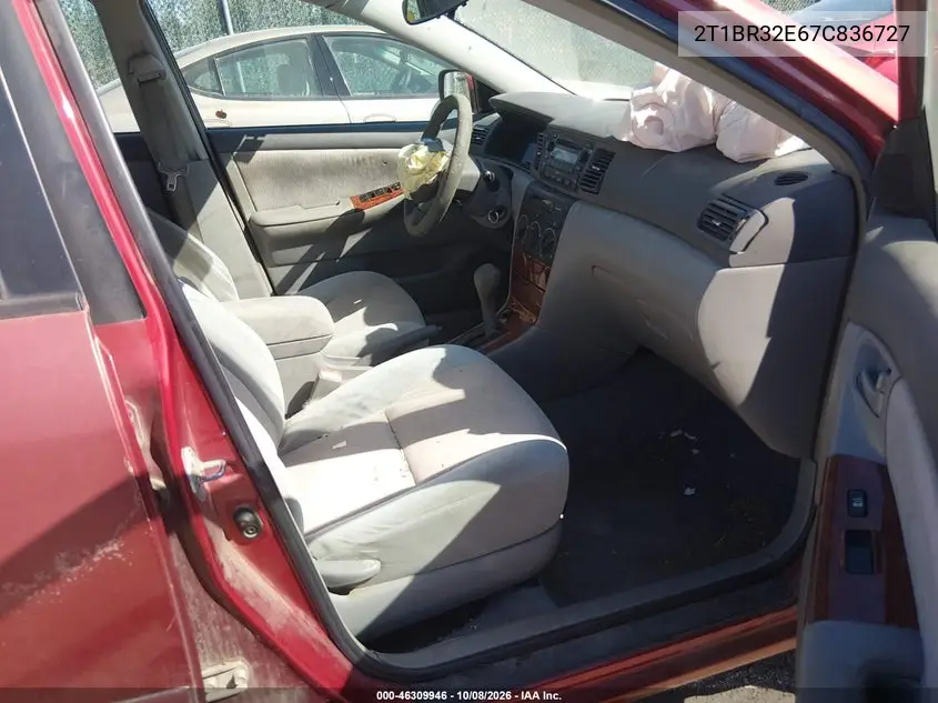 2007 TOYOTA COROLLA VIN 2T1BR32E67C836727 — фото 5