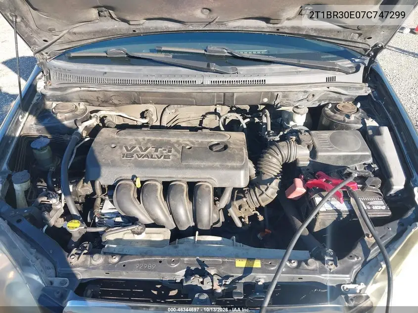 2007 TOYOTA COROLLA VIN 2T1BR30E07C747299 — фото 10