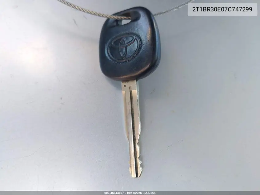 2007 TOYOTA COROLLA VIN 2T1BR30E07C747299 — фото 11