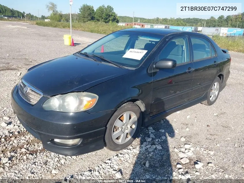 2007 TOYOTA COROLLA VIN 2T1BR30E07C747299 — фото 2