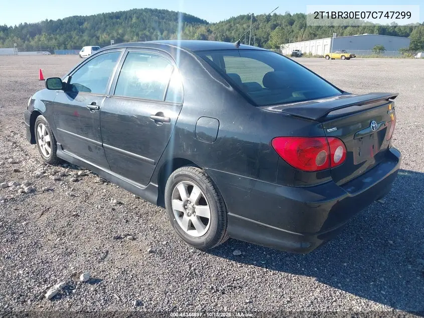 2007 TOYOTA COROLLA VIN 2T1BR30E07C747299 — фото 3