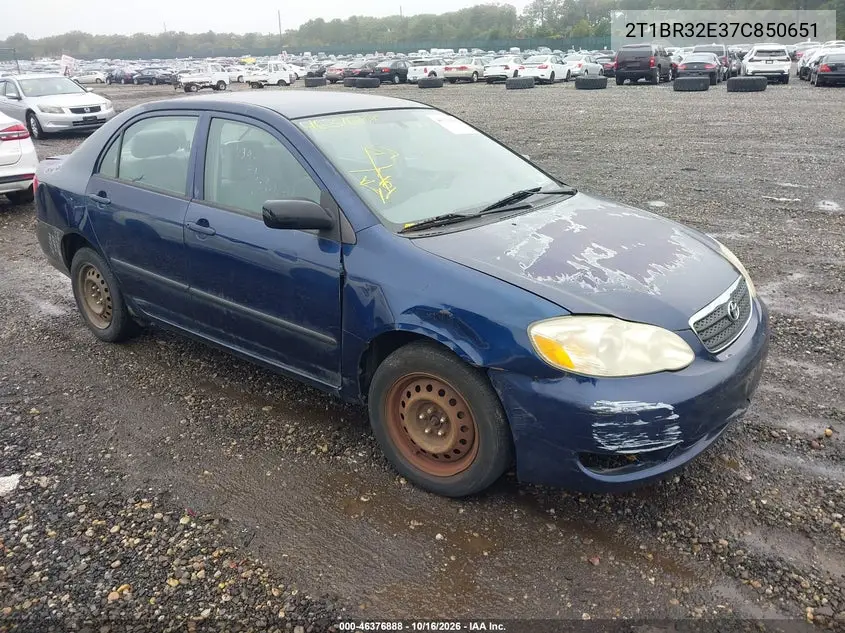 TOYOTA COROLLA 2007, VIN 2T1BR32E37C850651