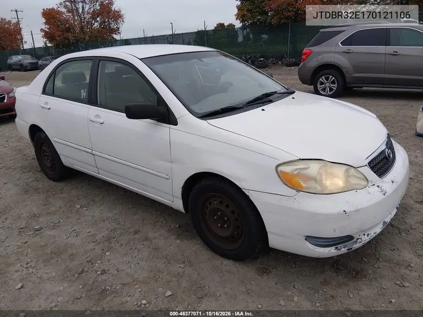 TOYOTA COROLLA 2007, VIN JTDBR32E170121106
