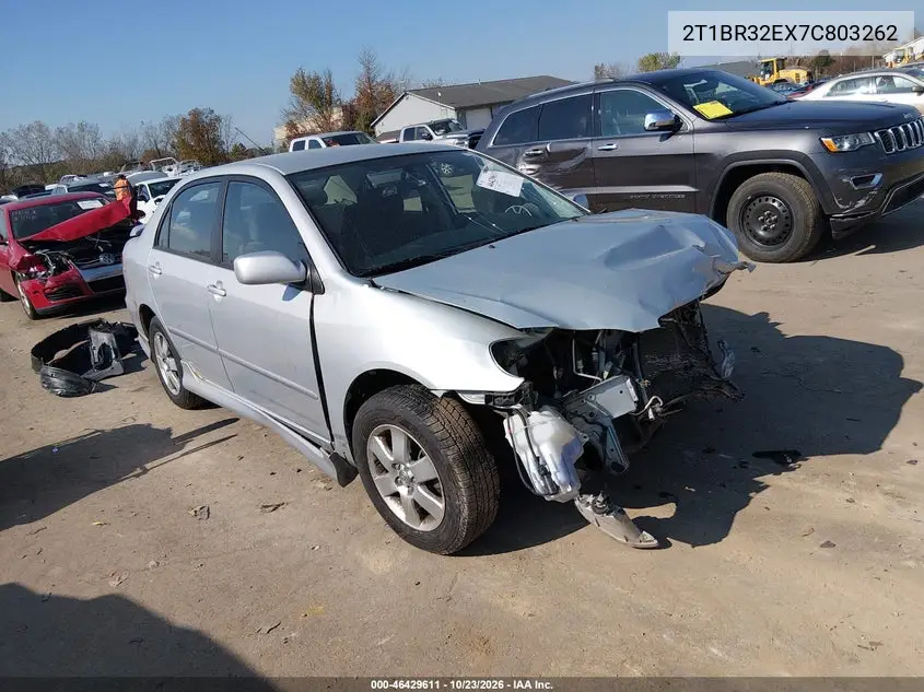 TOYOTA COROLLA 2007, VIN 2T1BR32EX7C803262