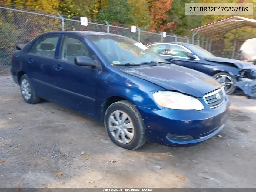 TOYOTA COROLLA 2007, VIN 2T1BR32E47C837889