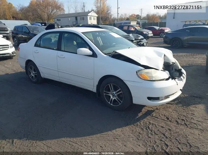 TOYOTA COROLLA 2007, VIN 1NXBR32E27Z871151
