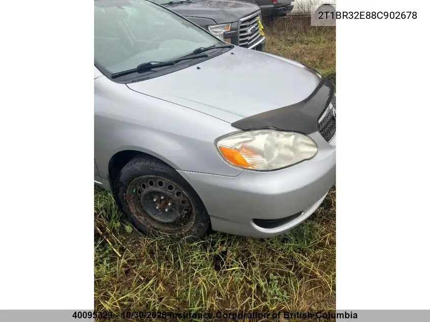 TOYOTA COROLLA 2008, VIN 2T1BR32E88C902678