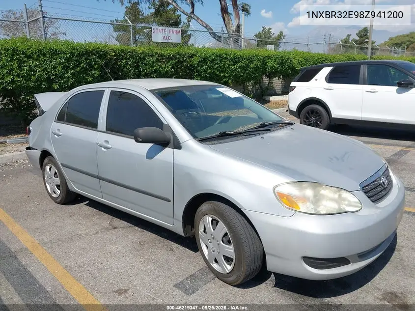 TOYOTA COROLLA 2008, VIN 1NXBR32E98Z941200