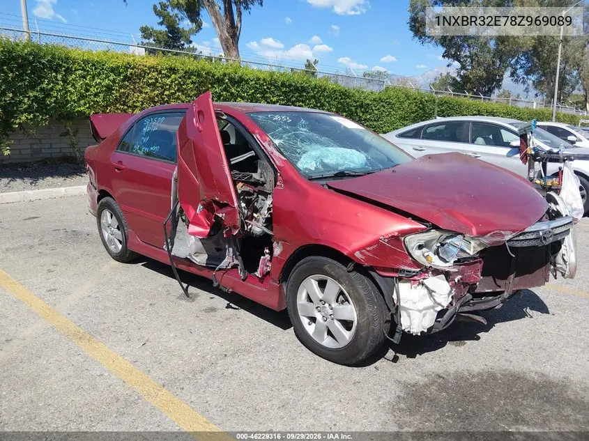 TOYOTA COROLLA 2008, VIN 1NXBR32E78Z969089