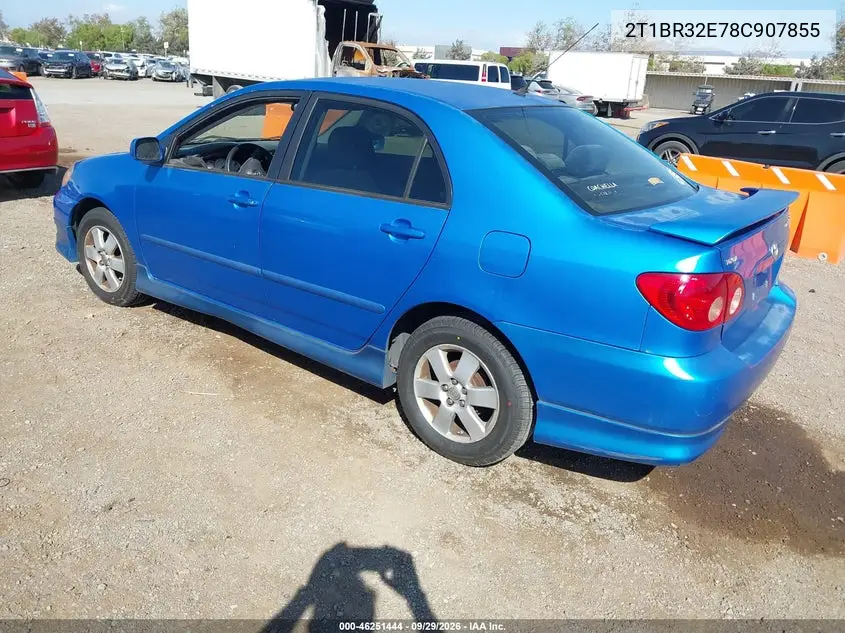 2008 TOYOTA COROLLA VIN 2T1BR32E78C907855 — фото 3
