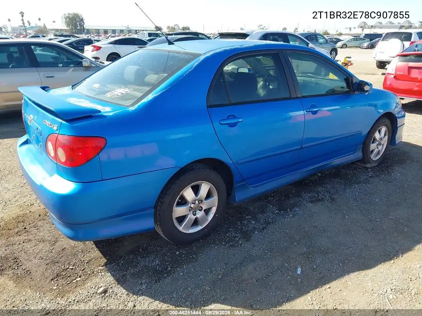 2008 TOYOTA COROLLA VIN 2T1BR32E78C907855 — фото 4
